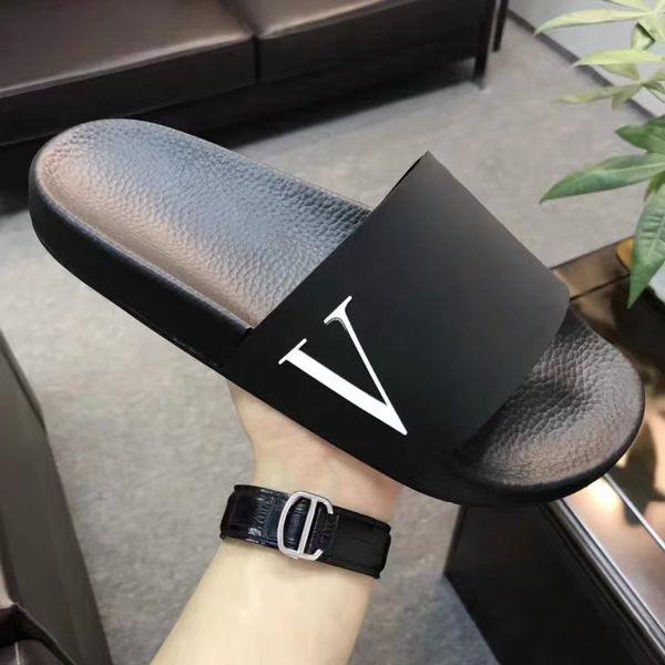 

men women slippers slipper slide summer fashion wide flat sandals indoor flip flop size eur 36-46, Black