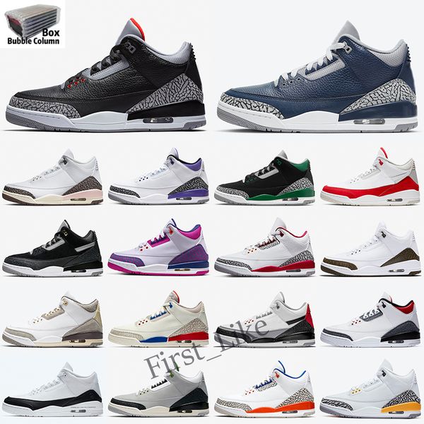 

basketball shoes 3s mens trainers outdoor sports sneakers red pine green racer blue cool grey court purple laser orange men jump man 3