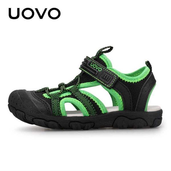 

sandals kid sandals uovo summer cut-outs sandals beach new design outdoor close toe sandals for child shoes l230301, Black;red