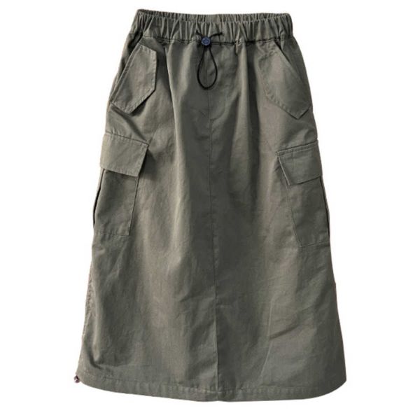 

skirts girls skirt autumn trend cool army green cargo skirt for kids drawstring pocket design casual teenage streetwear children skirt t2303, Blue