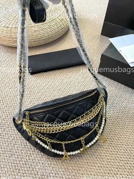 

cellphone case waist pouch gold chain pendant bag designer handbag purses gold belt women pocket bags fashion tote