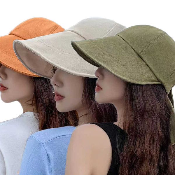 

ball caps spring summer new women bucket hat solid color bows adjustable cotton outdoor sun hats sports beach foldable panama caps ladiesj23, Blue;gray