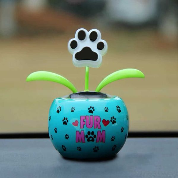 

interior ations fashion solar powered dancing flower toy office desk funny electric toys for kids christmas gift car decor accessories r2302
