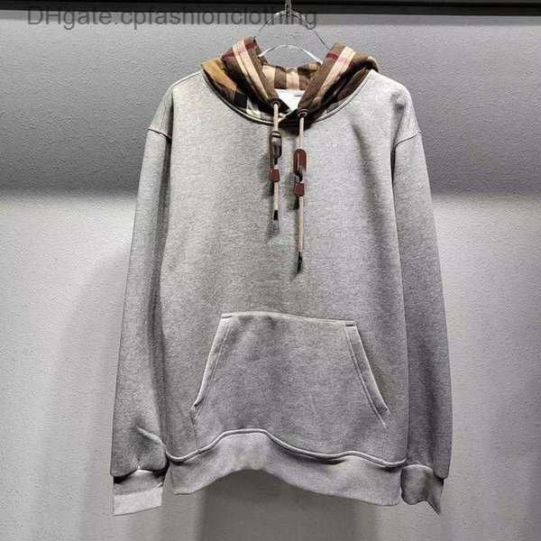 

men's hoodies sweatshirts plaid hooded pullover solid color stitching casual drawstring kangaroo pocket female jacket 2rlby, Black