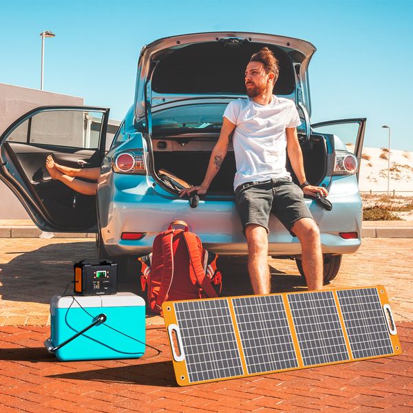 

flashfish 100w solar charger charging outdoor camping folding foldable portable solar panels for mobile cell phone