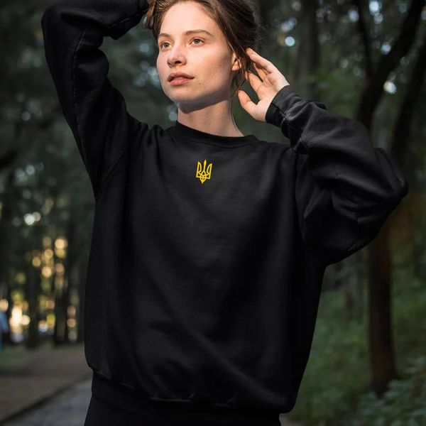

womens hoodies sweatshirts ukrainian sweatshirt zelensky pullovers long sleeve hoodie women men streetwear casual clothes 230301, Black