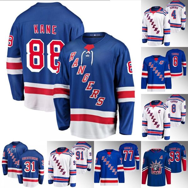

ny rangers 88 patrick kane jersey jacob trouba mika zibanejad ryan lindgren chris kreider alexis lafreniere artemi panarin adam fox igor she, Black;red