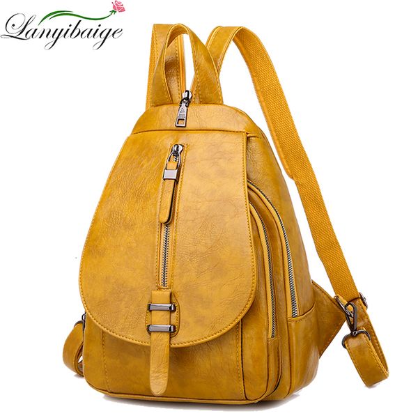 

backpack women backpack multifunction shoulder bags pu leather bagpack fashion small chest bags for women mochila 230301
