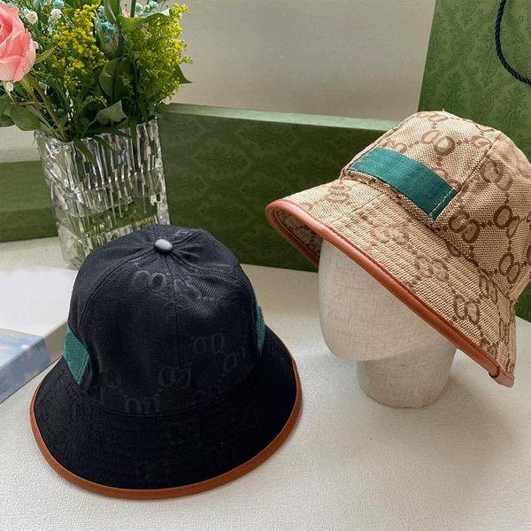 

new luxurys stingy brim hats men women fisherman hat embroidery letter sunhats brown black fashions cap, Blue;gray