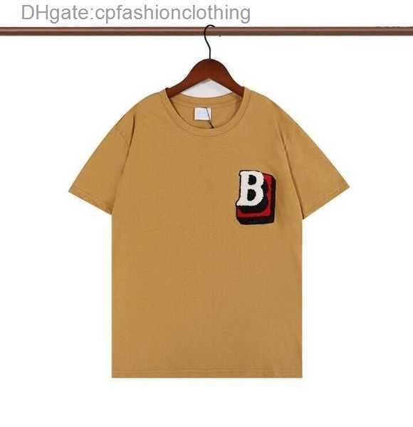 

mens designer t shirt for men womens burberys shirts fashion tshirt with letters casual short sleeve man tee woman clothing asian size 43e2z, White;black