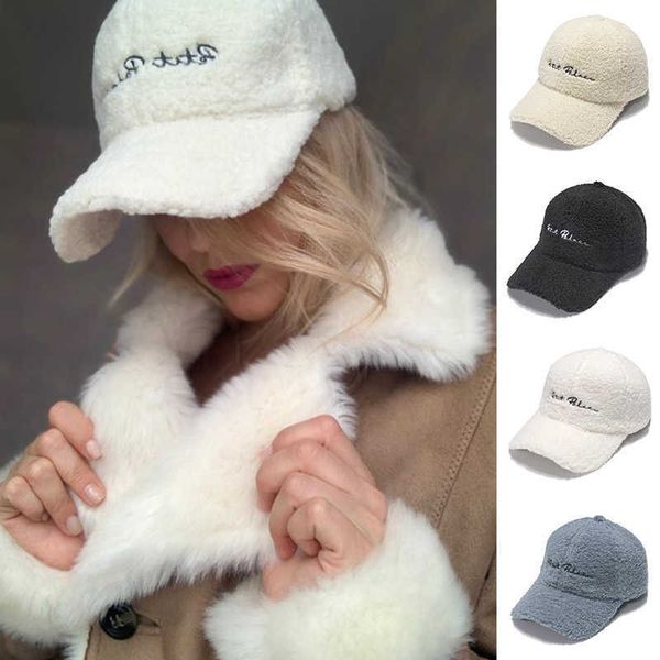 

ball caps lamb fur hats women baseball cap warm visors men hip hop caps snapback cap plush baseball caps gorras hombre casquette femme hatj2, Blue;gray