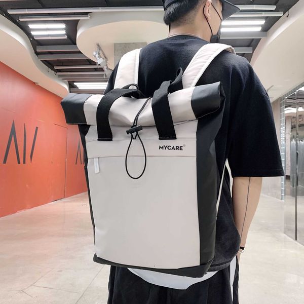 

backpack mjzkxqz new waterproof backpack women casual korean for teenage school bag men laproll black travel sac shoulder bag sacj230301