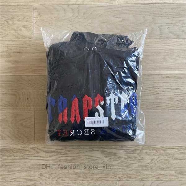 

men's tracksuits sportswear trapstar embroidery suits men sports hoodie jogging casual sweatpants for men 2 0g0d, Black