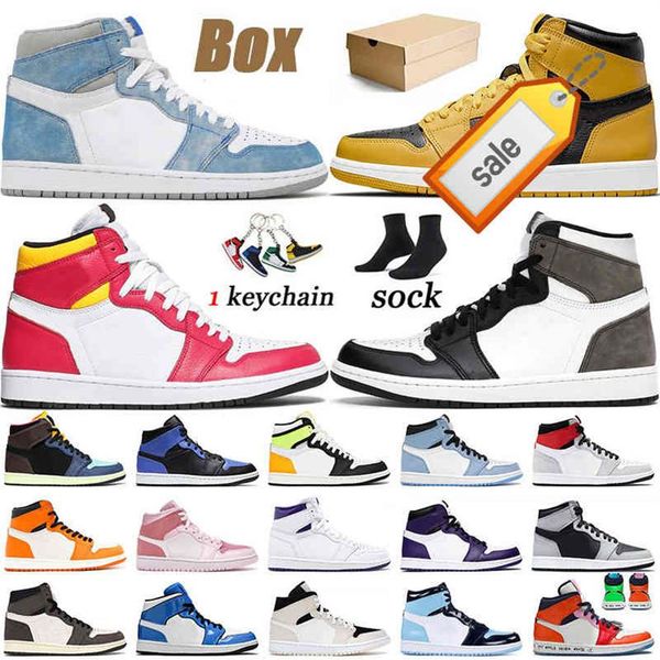 

with box 2022 jumpman 1 1s basketball shoes hyper royal pollen high dark mocha light fusion red unc obsidian mens womens tra2001
