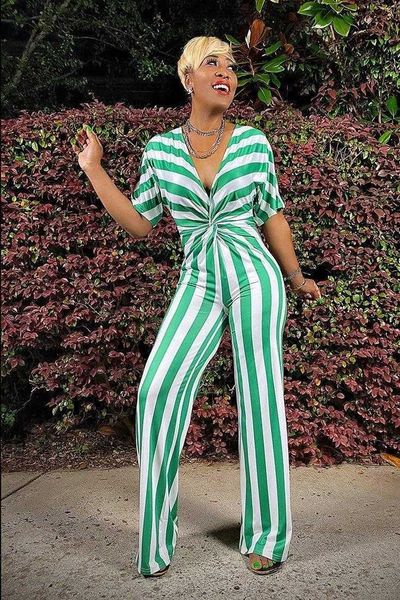 

platform v neck rompers pleated striped printed short sleeve jumpsuit, Black;white