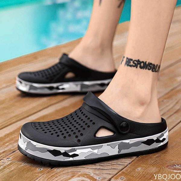 

sandals brand 8 men sandals casual shoes eva lightweight sandles colorful shoes for summer beach zapatos hombrej230221, Black
