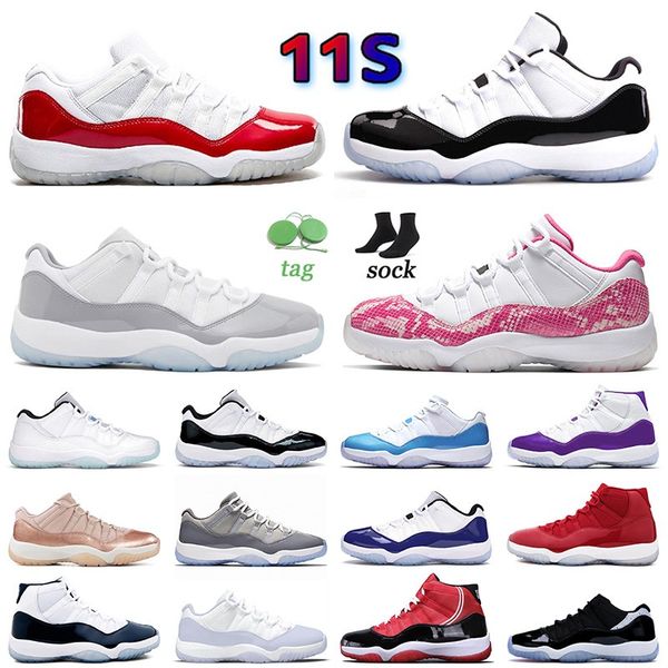 

original jumpman 11s basketball shoes 11 low mid men women sneakers outdoor trainers cement grey varsity red pink snakeskin emerald snakeski