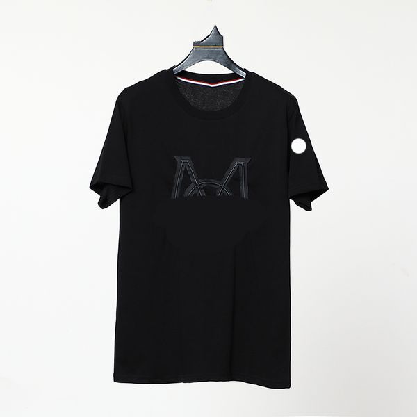 

designer mens t shirts womens embroidered badge letter print loose casual cotton polo short sleeve t shirt bottom size s/ m//xl rxni, White;black
