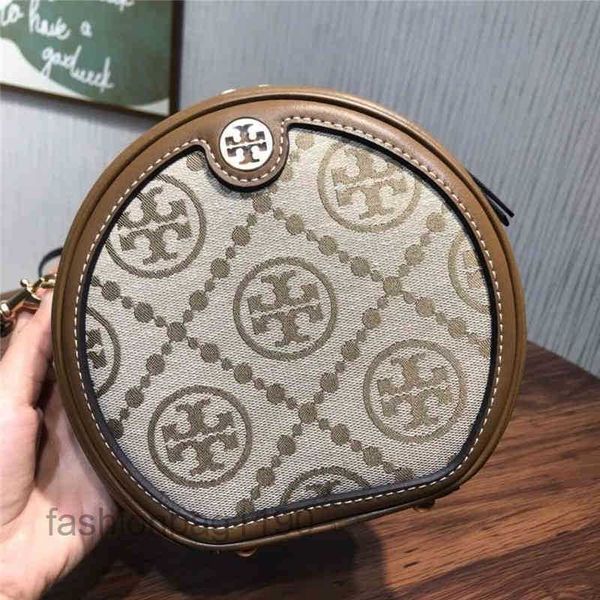 

designer bags torys shoulder handbags 2023 old canvas women's head leather single shoulder messenger picnic small round bhur