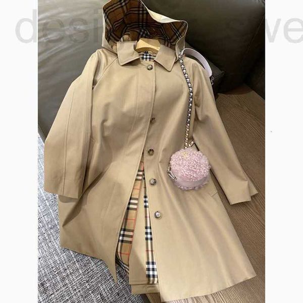 

women's trench coats designer limited number of regular customers age-reducing wizard hat a-shaped cape waterproof egyptian cotton hood, Tan;black