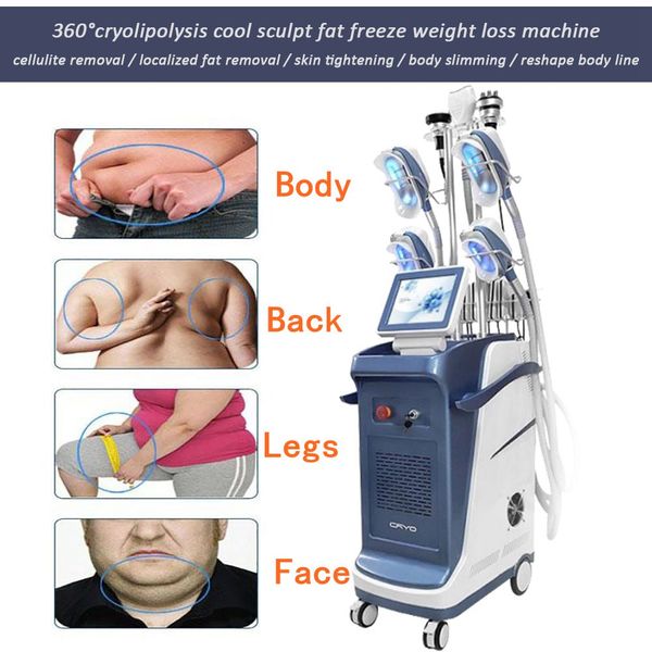 

professional vetical 360 degree fat e body slimming machine double chin remove cryolipolysis cellulite removal cavitaion rf equipment