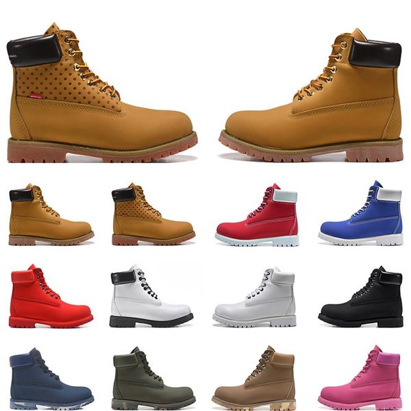 

boots men women tbl boot luxury leather shoes ankle martin shoe for cowboy brown yellow red navy blue black pink hiking working tr214r