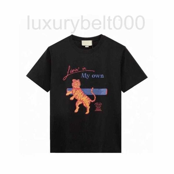 

women's t-shirt designer letters design animal print couple tees cotton short sleeve casual tiger t shirts fashion apparel cblv, White