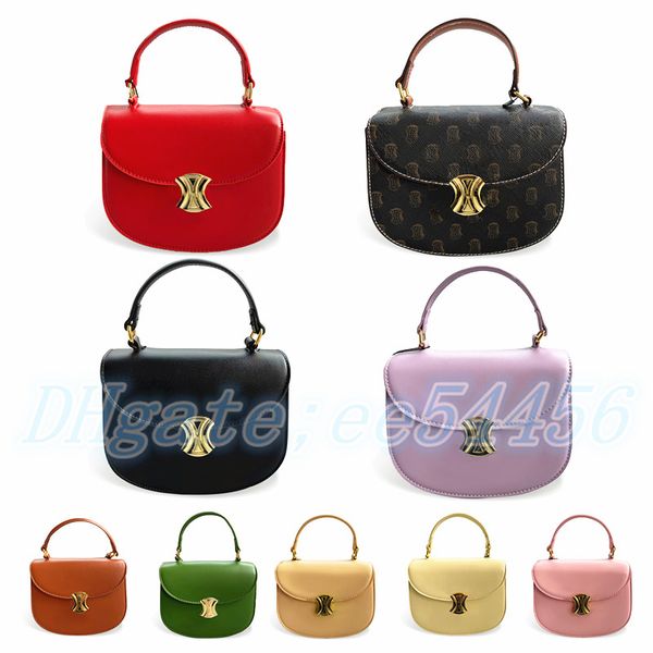 

handle celins saddle besace triomphe mini bag man luxury designer tote handbag wallet womens purse flap shiny calfskin crossbody with should
