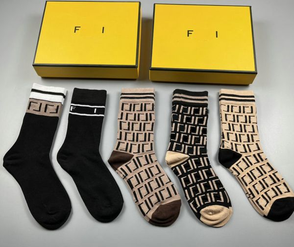 

2023 designer socks fashion women and men casual cotton breathable 100% sports letter g sock with box, Black