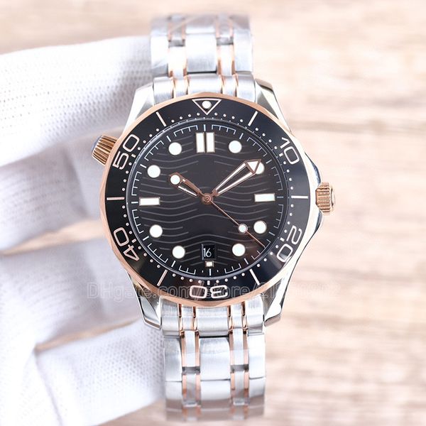 

fashion watch men man watchs mens wristwatch diving watches automatic movement perfectwatches waterproof 300m deepdiving wristwatches stainl, Slivery;golden