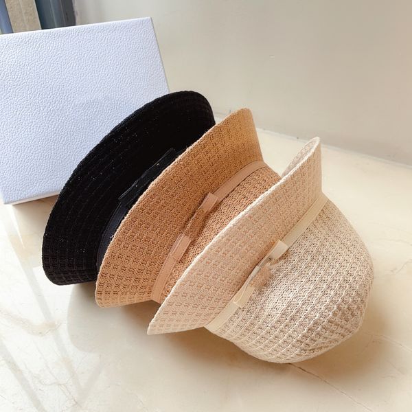 

2023 new designer women's suntan hat knitted fisherman hat casual fashion celebrity temperament, Blue;gray