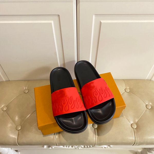 

2023 slippers beach sandals lazy shoes lovers scuffs candy color pu outsole designer trainers new leather bag head pull male summer39-46, Black