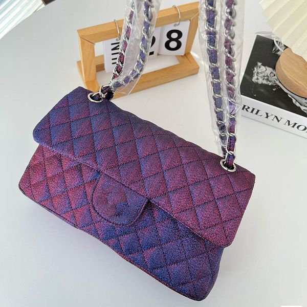 

pearly shiny women classic double flap shoulder bag leather diamond lattice multi color luxury designer bag retro crossbody handbags coin pu
