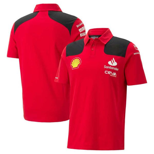 

60ox men's polo shirt 23 new f1 formula one racing team red official website same fan short-sleeved, White;black
