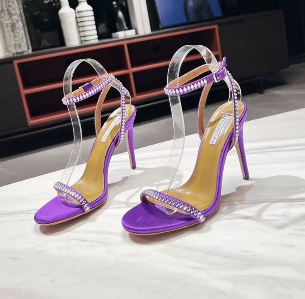 

brands olie crystal sandals shoes high heel women's walking party wedding lady dress luxury gladiator sandalias eu35-42, Black