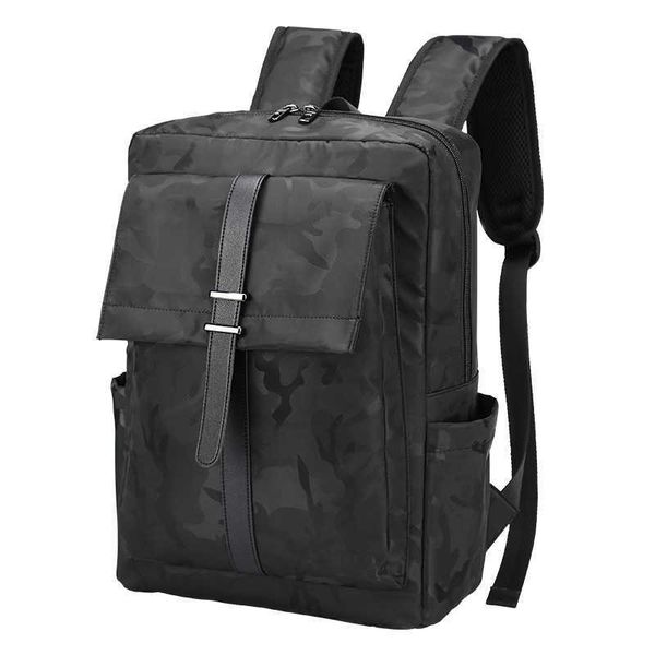 

backpack men's korean leisure backpack composite fabric camouflage schoolbag wear-resistant breathable business computer travel bag 230