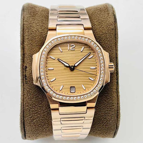 

nautilus 7118 series automatic mechanical men's watch steel band diamond classic luminous women's