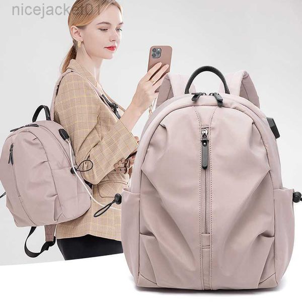 

designer lululemens bag same fashion large capacity bag backpack pleated oxford cloth schoolbag business multi-purpose travel bag backpack p