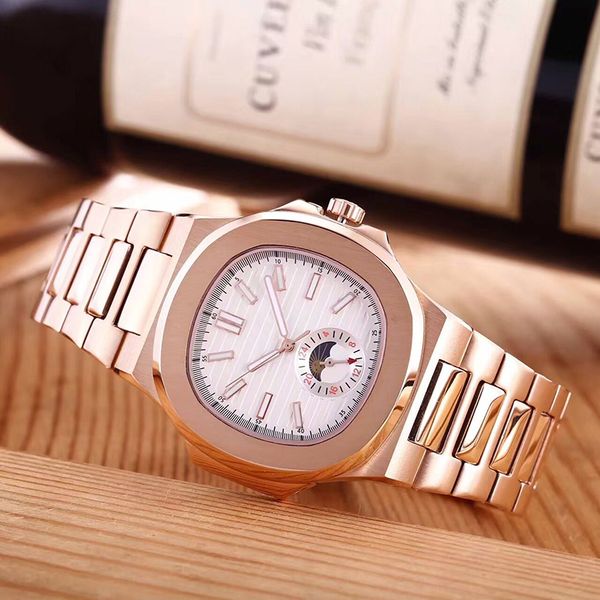

abb_whates mens watch automatic watch mechanical wristwatch luminous round stainless steel waterproof sapphire wacth montres automatiques po, Slivery;brown