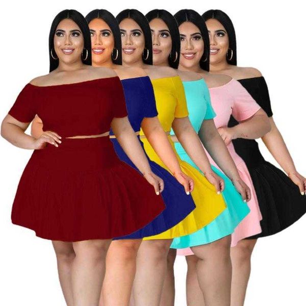 

ins internet celebrity dress solid color short sleeve pleated skirt plus, White