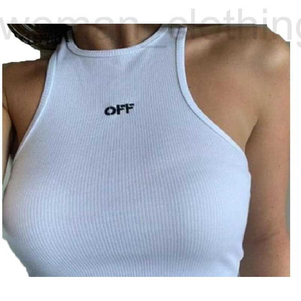 

designer summer white women crop tank embroidery off shoulder black tanks s casual sleeveless backless shirts wholesale ytpn