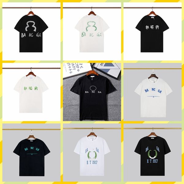 

mens designer clothing famous t shirt letter print round neck short sleeve black white fashion men women t shirts size s- 4xl, White;black