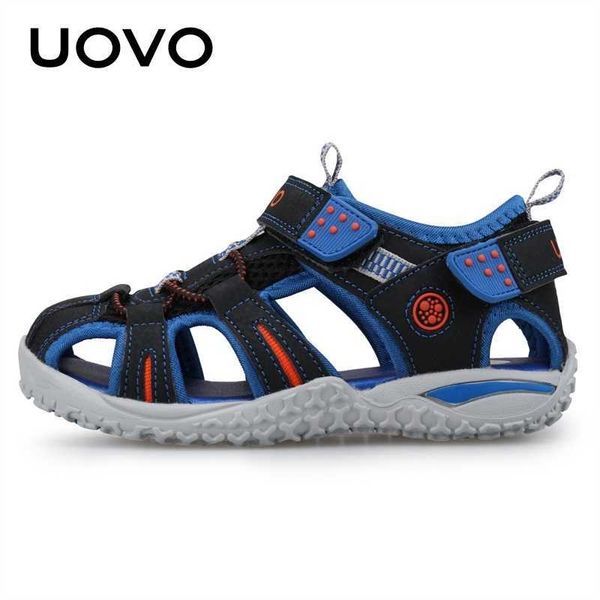 

sandals sandal anak-anak untuk anak laki-laki dan perempuan uovo sandal anak laki-laki musim panas sepatu pantai sandal berpenutup sejuk sep, Black;red