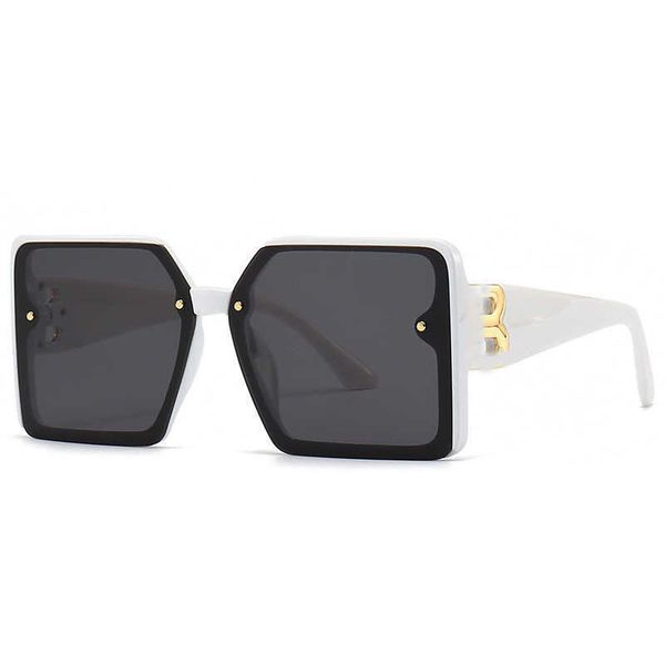 

new fashion women's square large frame ins style balencigas women sunglasses popular balencigas sunglasses, White;black