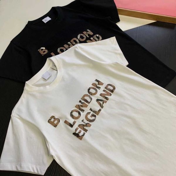 

men's tees plus size t shirt hoodies designer shirts chest letter printing round neck short-sleeved summer breathable business luxury t, White;black