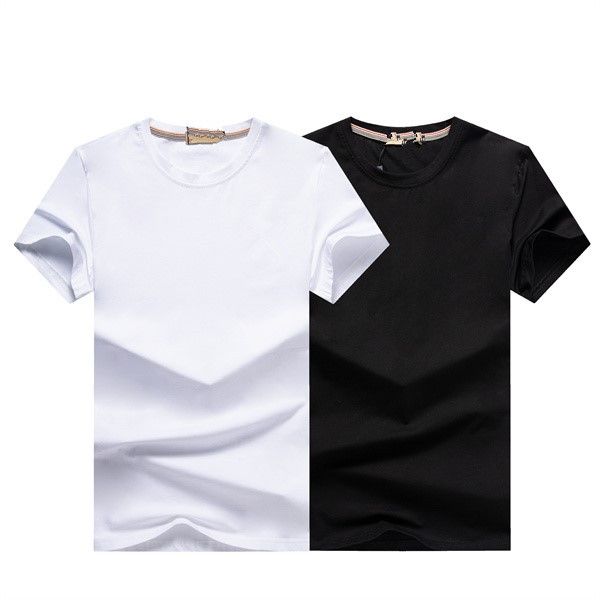 

men's 2023 new short sleeve t-shirt business casual breathable 01, White;black