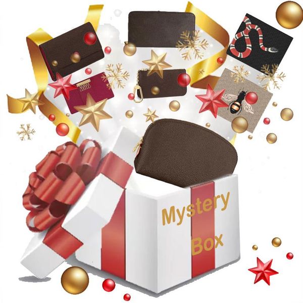 

mystery box bags wallet christmas surprise boxs cosmetic bag random lucky keychain contains hundreds of products and chance to ope239k, Red;black