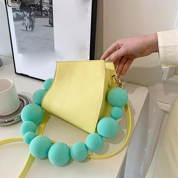 

shoulder bags yellow crossbody for women leather handbags fashion beading mini underarm bag female party clutch