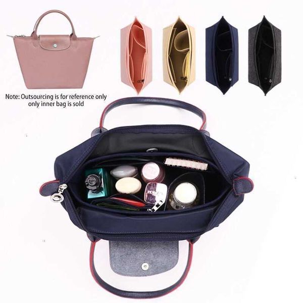 

portable make up bags multifunctional partition contents clearly visibleorganizer felt purse insert bag inner for women cosmetic handbag tra