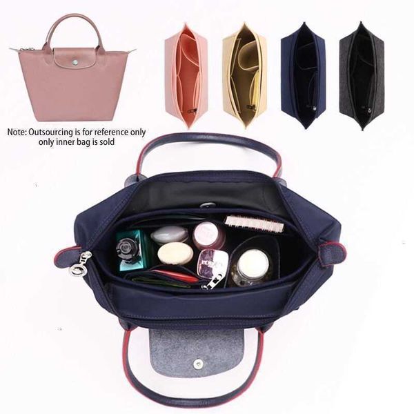 

Portable Make Up Bags Multifunctional partition contents clearly visibleOrganizer Felt Purse Insert Bag Inner for Women Cosmetic Handbag Travel Fit Various Brand, 03